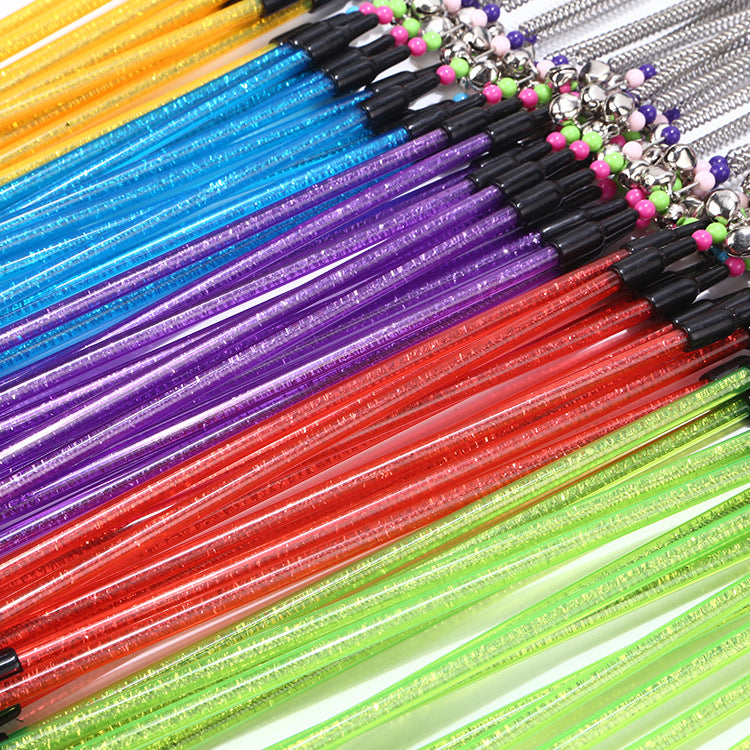 Spring bells, color beads, cat stick, feather cat stick, cat supplies, cat toys Pets Fashion