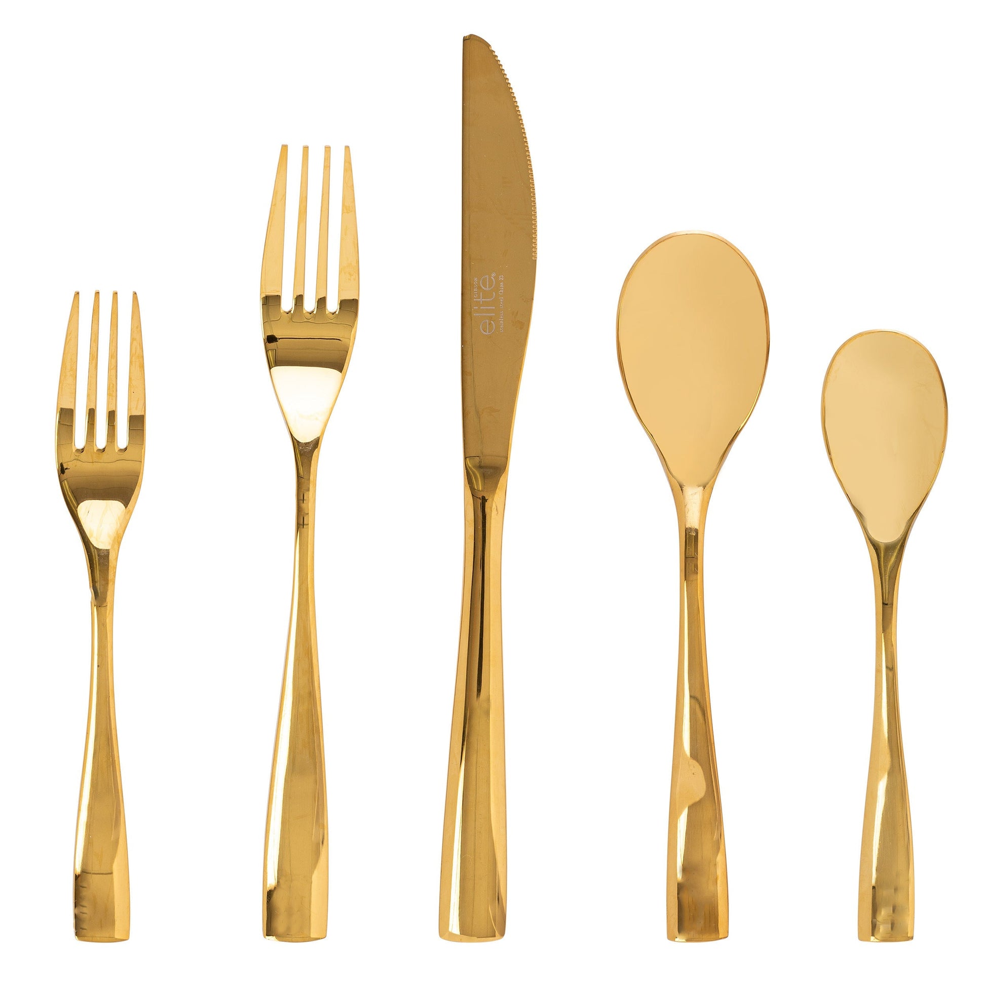 Gibson Elite Holland Road 20 Piece Gold Stainless Steel Flatware Set LuxuryLifeWay Online Store