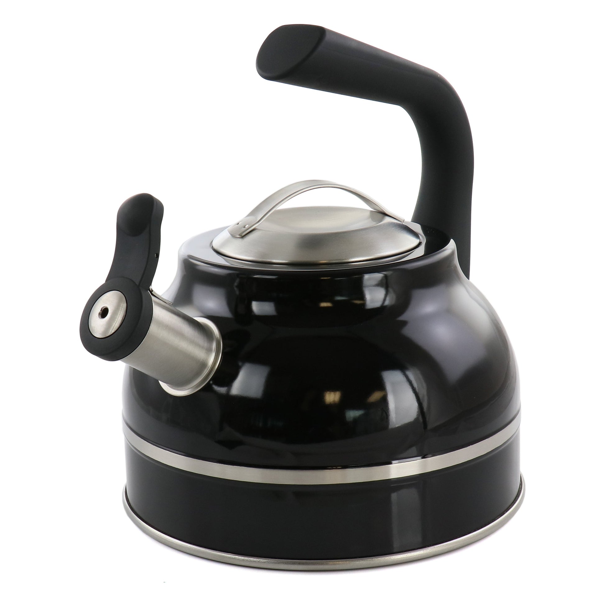 Kenmore Elite 2.3 Quart Stainless Steel Whistling Tea Kettle in Black LuxuryLifeWay Online Store