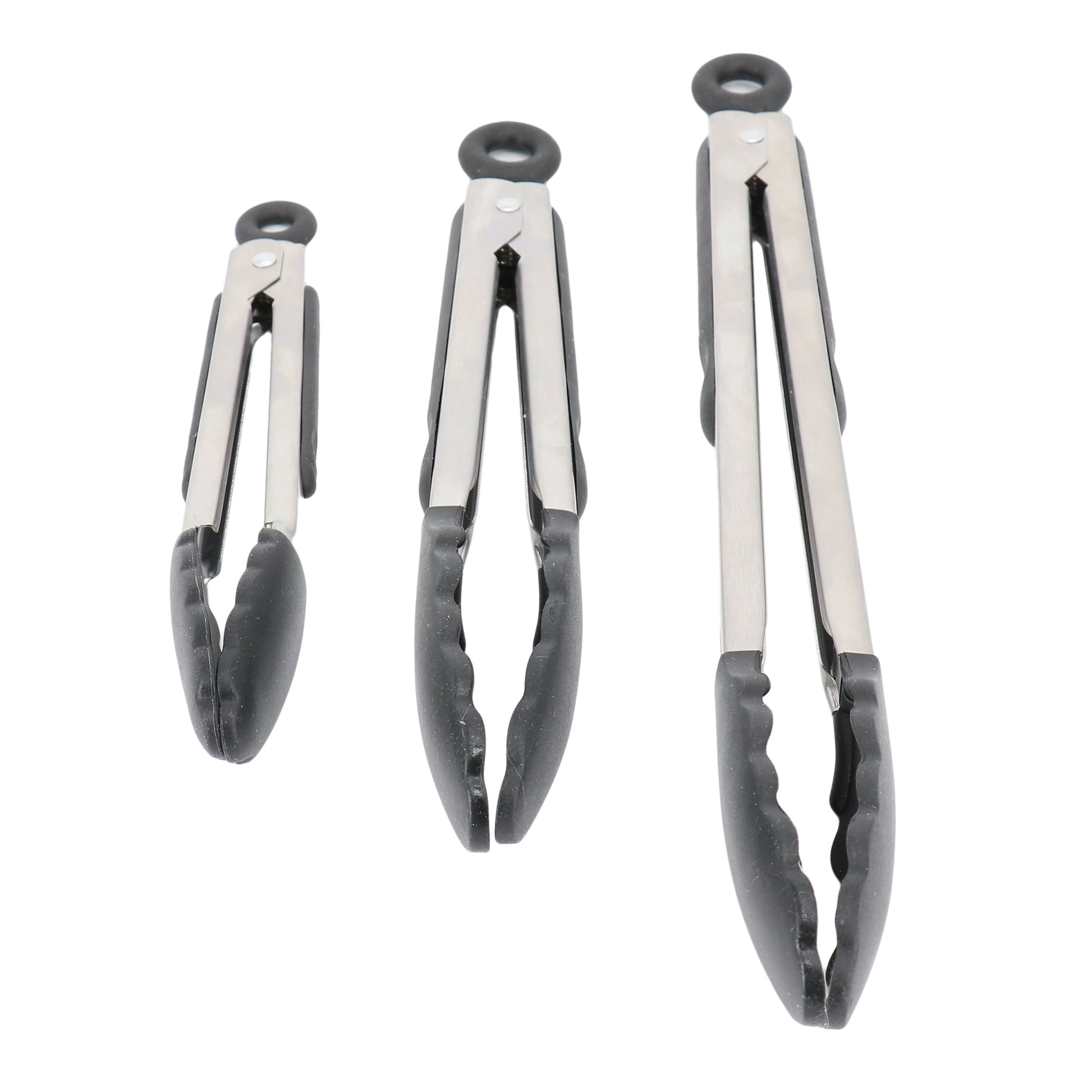 Oster Baldwyn 3 Piece Stainless Steel Kitchen Tongs Set in Black LuxuryLifeWay Online Store
