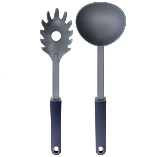 Oster Bluemarine 2 Piece Ladle and Pasta Server Utensil Set in Navy Blue LuxuryLifeWay Online Store