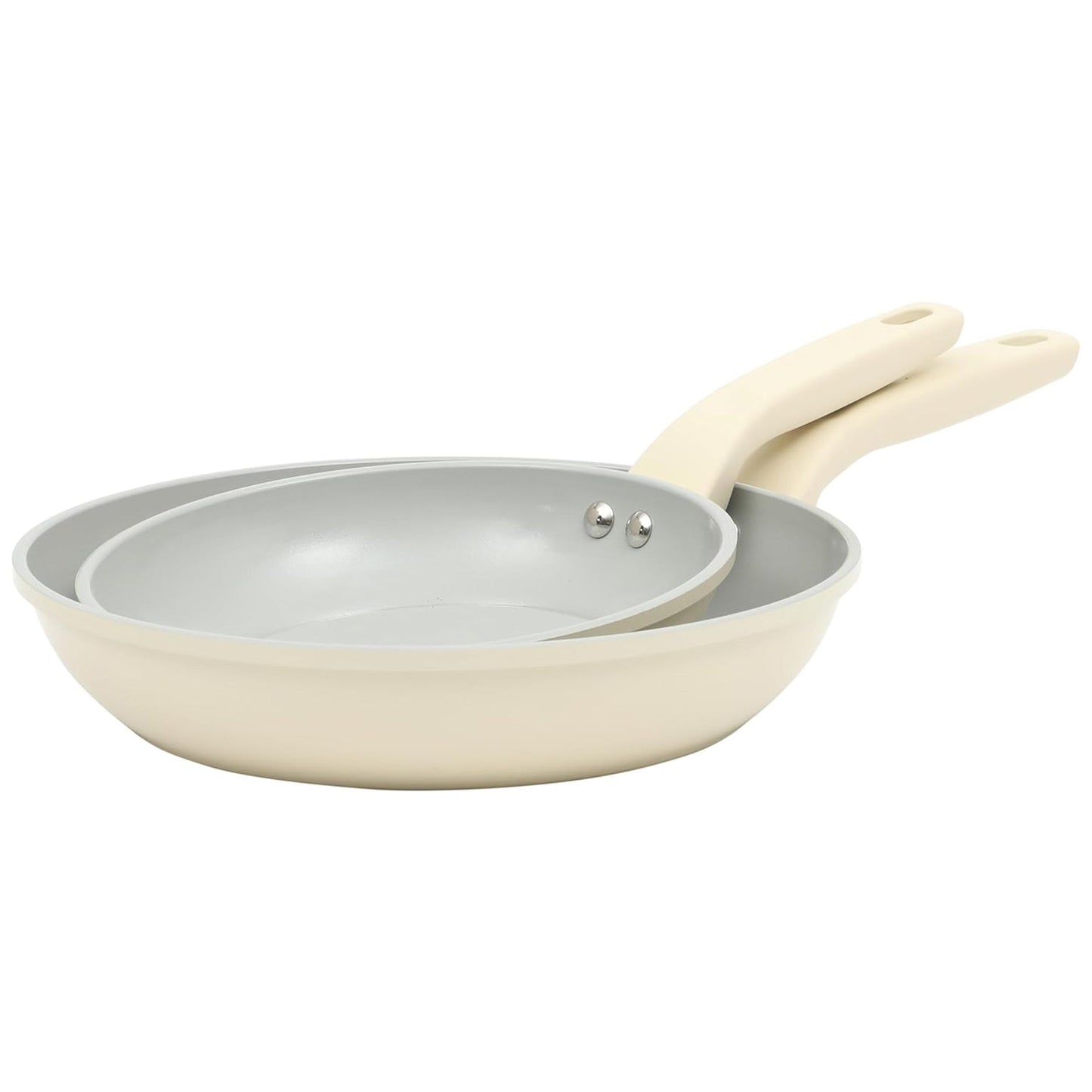 Gibson Home Barnsdall 2 Piece 8 Inch and 10 Inch Nonstick Aluminum Frying Pan Set in Linen LuxuryLifeWay Online Store