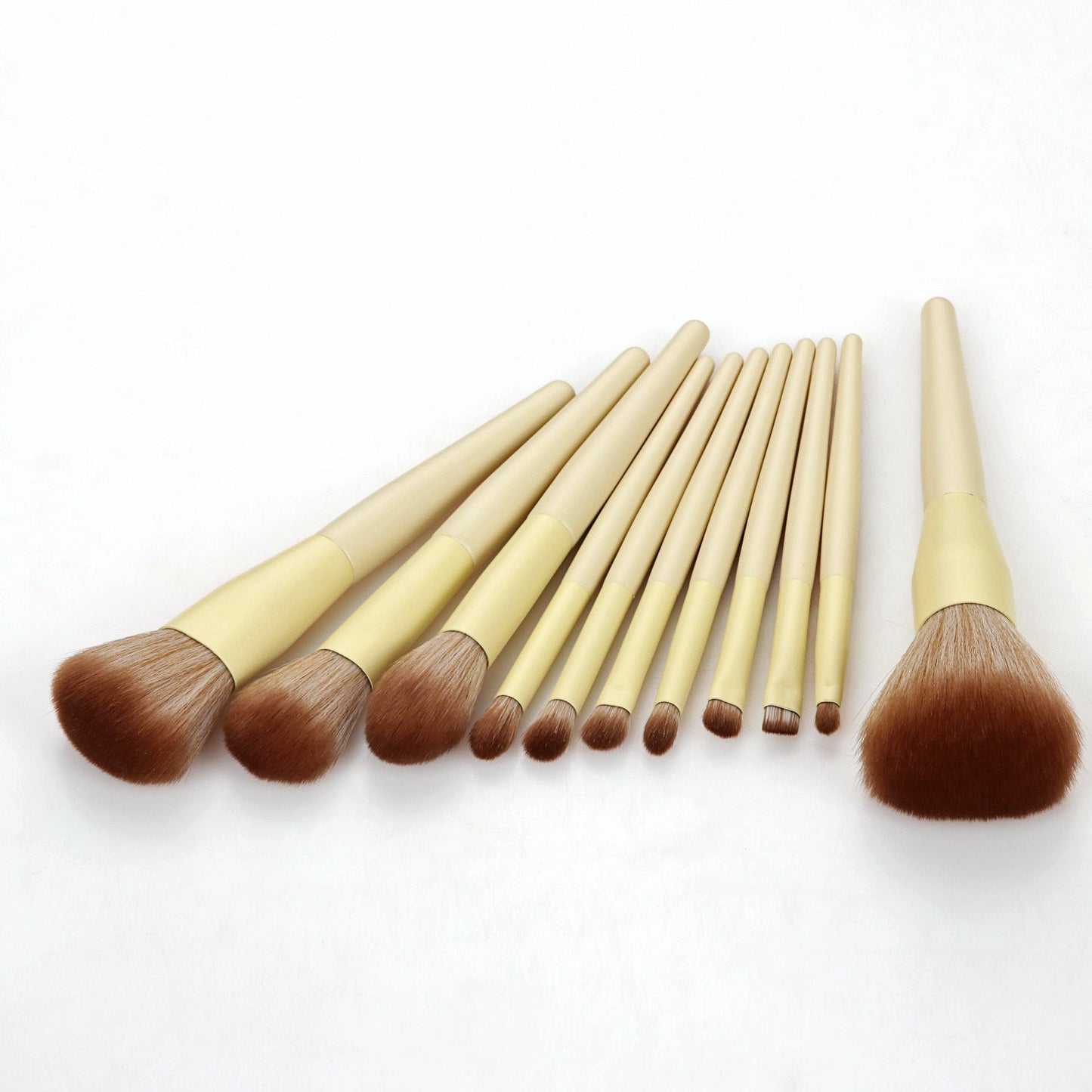 11 makeup brushes yellow set LadyShow.Store