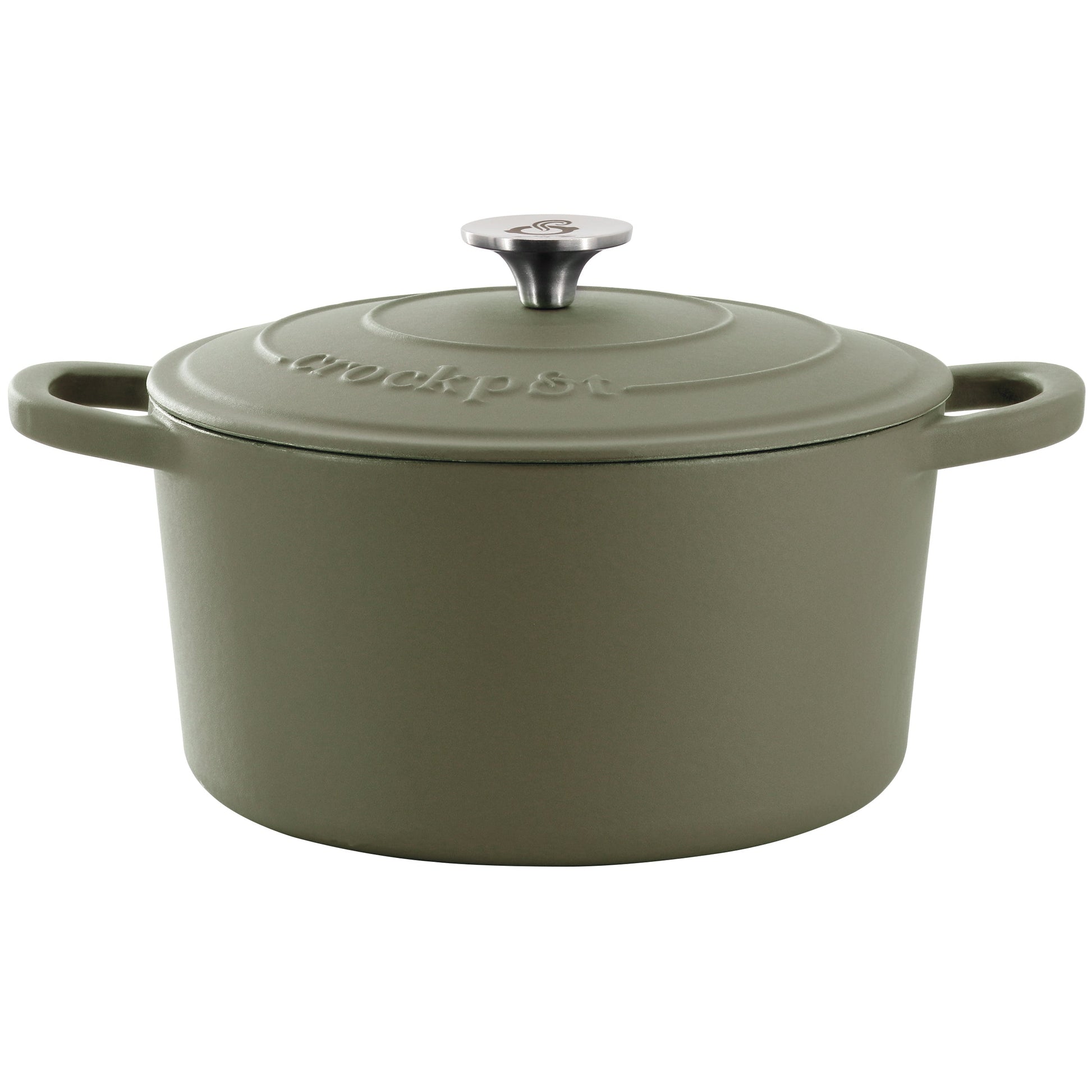 Crockpot Artisan 7 Quart Enameled Cast Iron Dutch Oven in Matte Green LuxuryLifeWay Online Store