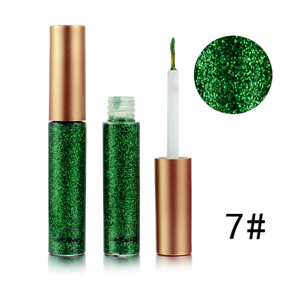 HANDAIYAN Brand 1 Pcs Glitter Liquid Eyeliner Pen 10 Colors Metallic Shine Eye Shadow & Liner Combination Pencil Eyes Makeup LadyShow.Store