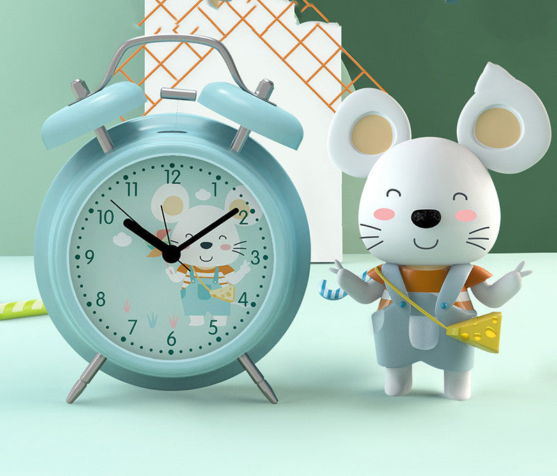 Bag Hair Help Mute Cartoon Small Alarm Clock Luminous Clock Dinosaur Cute Rabbit Bedroom Cute Alarm Clock Best YouTube Store