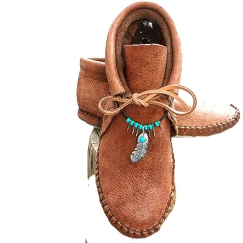 And Bare Short Boots Winter Plush Warm Snow Boots Vintage Martin Boots LadyShow.Store