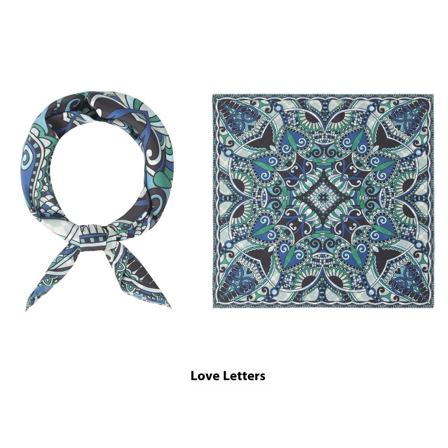 Elegant Printed Silk Square Scarf NorixaFashion.com