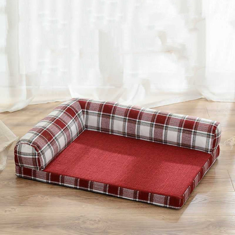 Removable And Washable Cushions Scratch-resistant Linen Dog Sofa Bed Pets Fashion