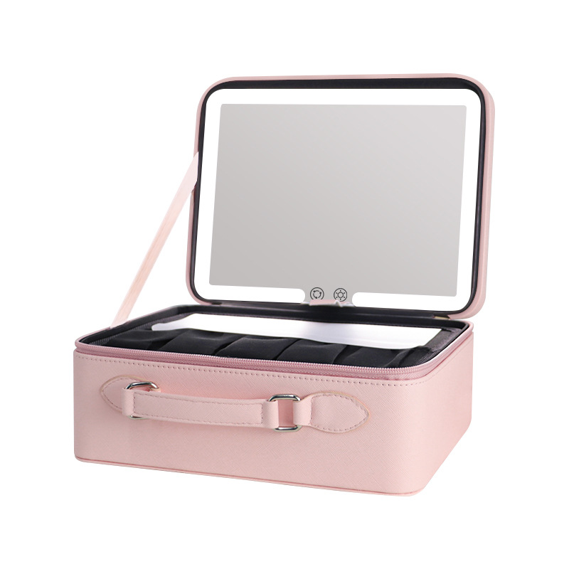 Portable LED Makeup Mirror with Storage for Girls LadyShow.Store