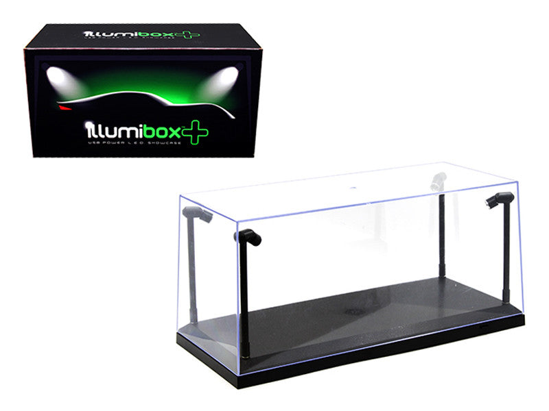 Collectible Display Show Case with LED Lights and Black Base for 1/24 1/18  Models by Illumibox LuxuryLifeWay Online Store