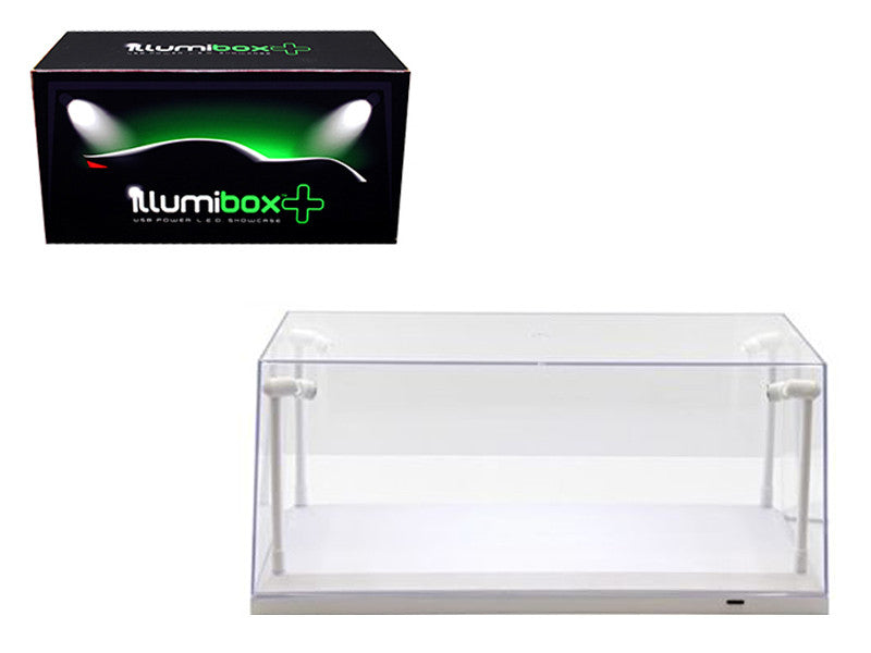 Collectible Display Show Case with LED Lights for 1/18 1/24 Models with White Base by Illumibox LuxuryLifeWay Online Store
