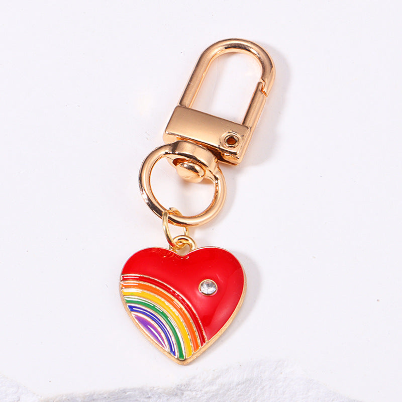 Rainbow Love Metal Keychains Handbag Ornaments LadyShow.Store