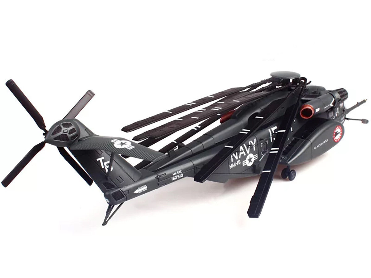 Sikorsky MH-53E Sea Dragon Helicopter "United States Navy Blackhawks Tail Number 15" Dark Gray 1/72 Diecast Model by Panzerkampf LuxuryLifeWay Online Store