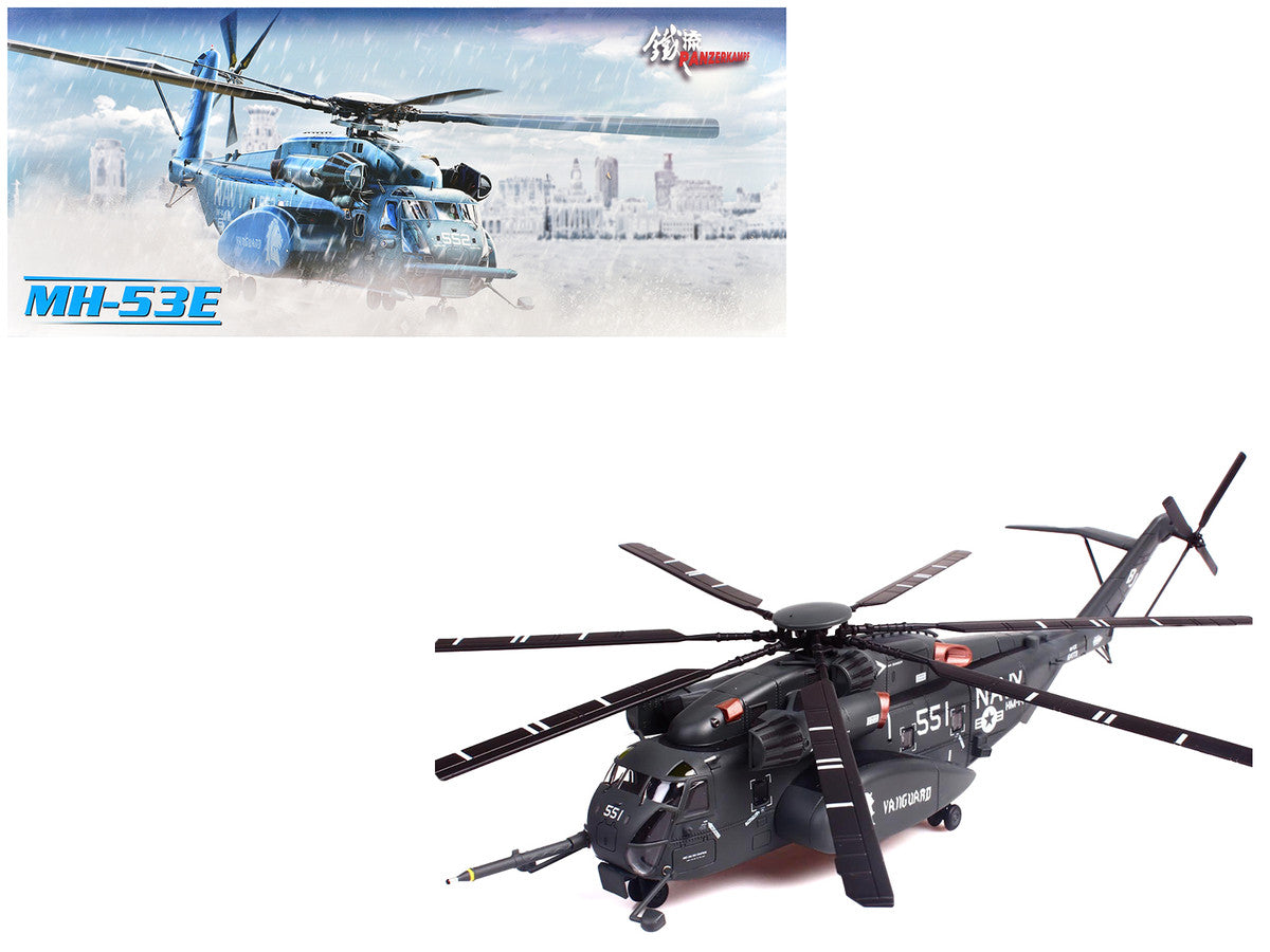 Sikorsky MH-53E Sea Dragon Helicopter "United States Navy Vanguard Tail Number 551" Dark Gray 1/72 Diecast Model by Panzerkampf LuxuryLifeWay Online Store
