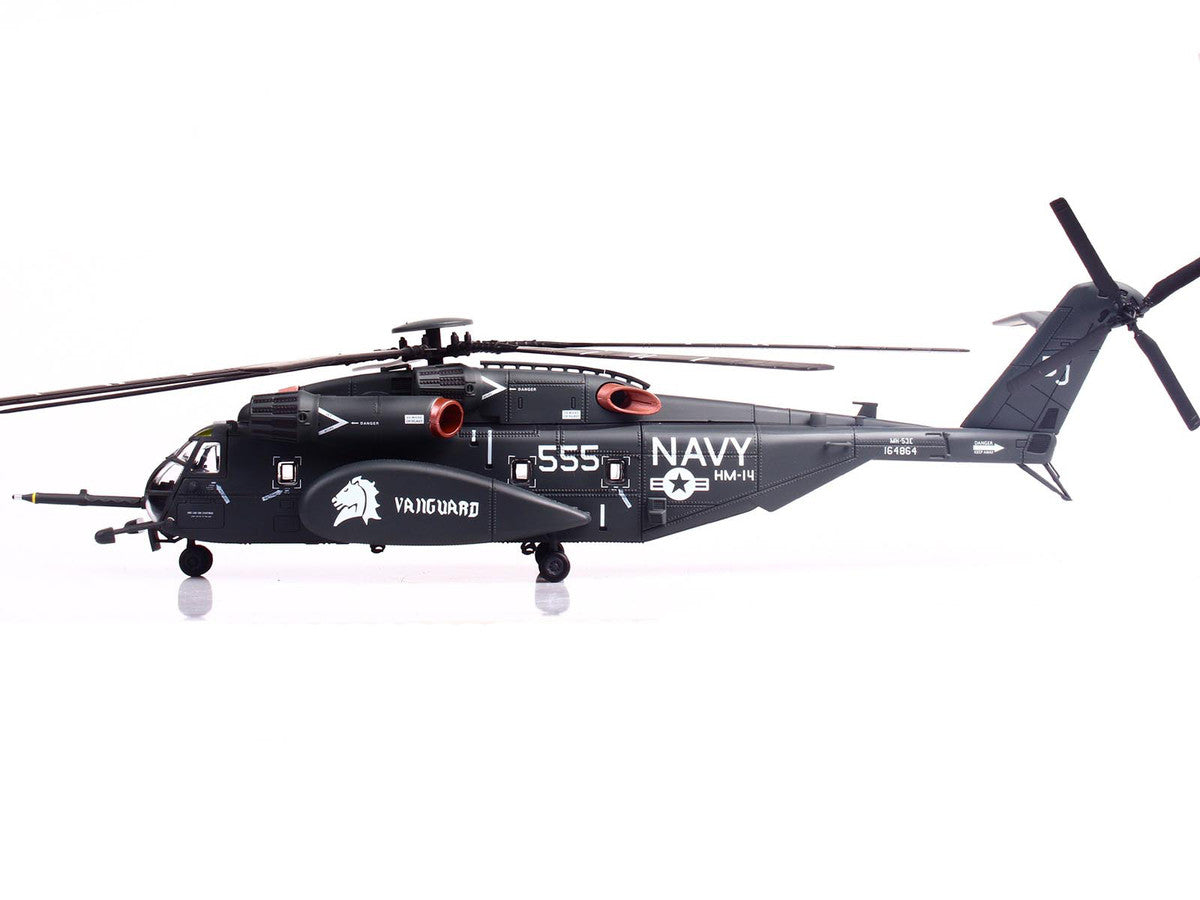 Sikorsky MH-53E Sea Dragon Helicopter "United States Navy Vanguard Tail Number 555" Dark Gray 1/72 Diecast Model by Panzerkampf LuxuryLifeWay Online Store