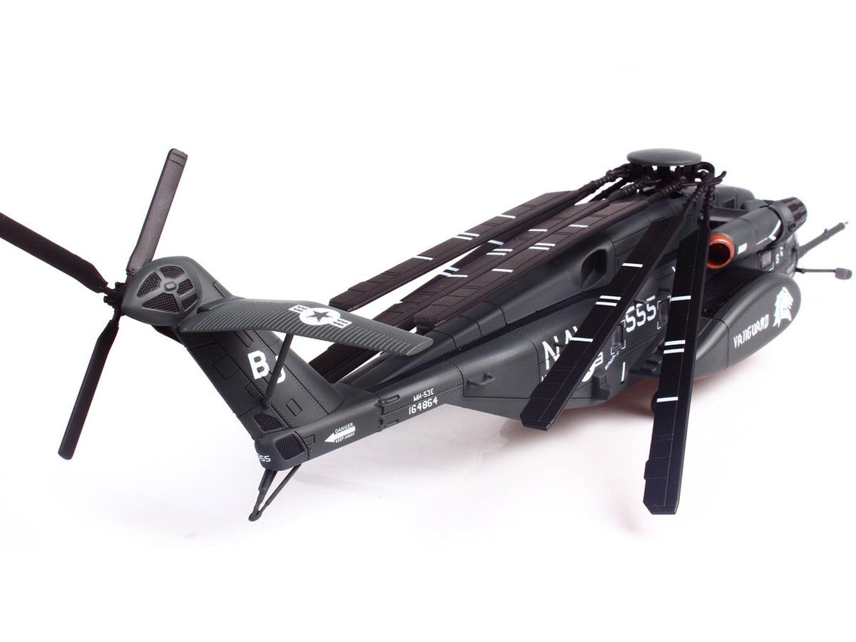 Sikorsky MH-53E Sea Dragon Helicopter "United States Navy Vanguard Tail Number 555" Dark Gray 1/72 Diecast Model by Panzerkampf LuxuryLifeWay Online Store