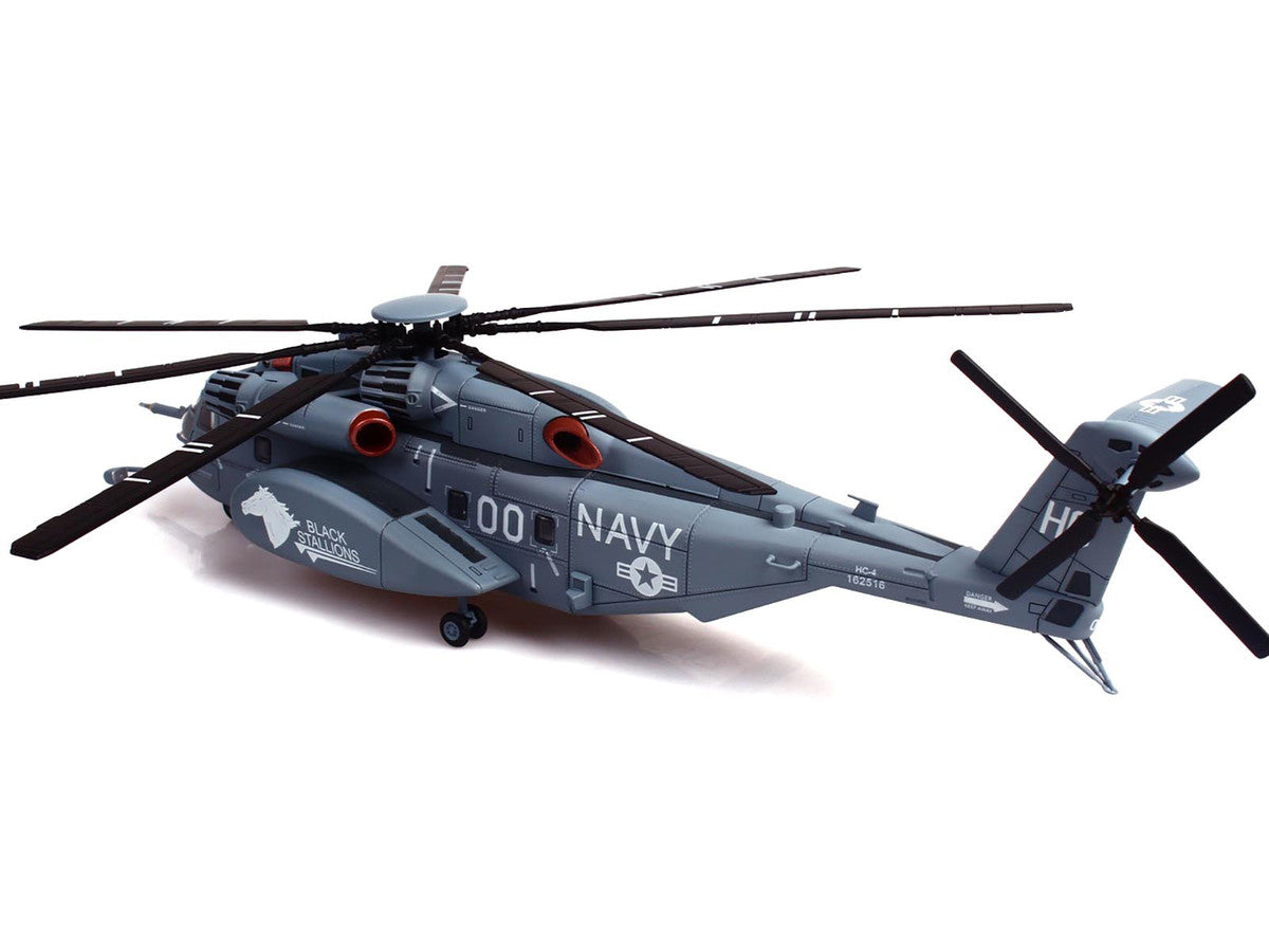 Sikorsky MH-53E Sea Dragon Helicopter "United States Navy Black Stallions Tail Number 00" Light Gray 1/72 Diecast Model by Panzerkampf LuxuryLifeWay Online Store