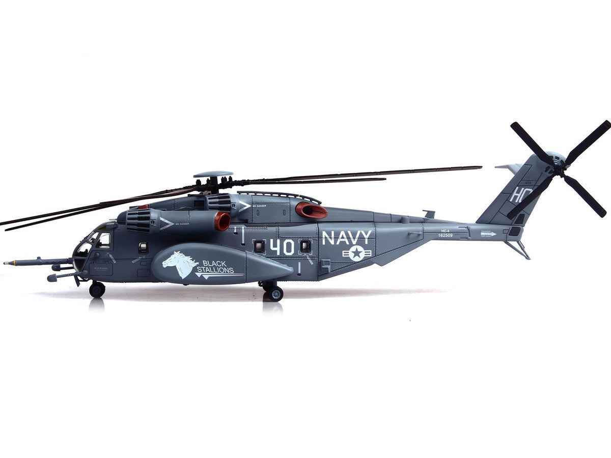 Sikorsky MH-53E Sea Dragon Helicopter "United States Navy Black Stallions Tail Number 40" Light Gray 1/72 Diecast Model by Panzerkampf LuxuryLifeWay Online Store