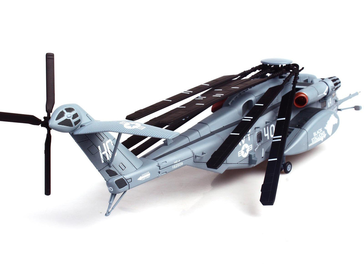 Sikorsky MH-53E Sea Dragon Helicopter "United States Navy Black Stallions Tail Number 40" Light Gray 1/72 Diecast Model by Panzerkampf LuxuryLifeWay Online Store