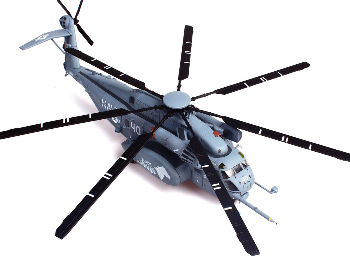 Sikorsky MH-53E Sea Dragon Helicopter "United States Navy Black Stallions Tail Number 40" Light Gray 1/72 Diecast Model by Panzerkampf LuxuryLifeWay Online Store