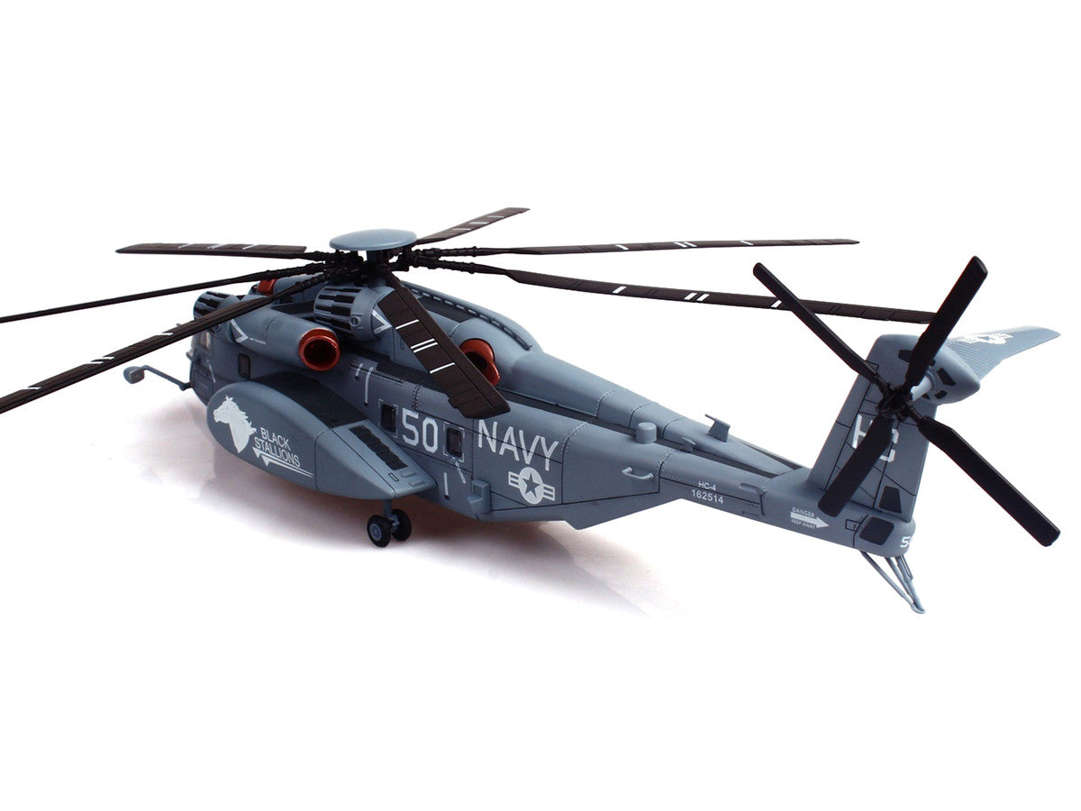 Sikorsky MH-53E Sea Dragon Helicopter "United States Navy Black Stallions Tail Number 50" Light Gray 1/72 Diecast Model by Panzerkampf LuxuryLifeWay Online Store