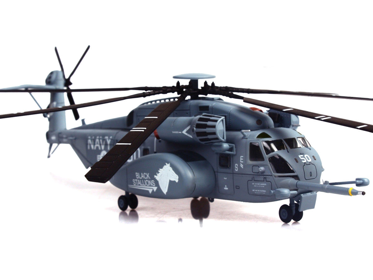 Sikorsky MH-53E Sea Dragon Helicopter "United States Navy Black Stallions Tail Number 50" Light Gray 1/72 Diecast Model by Panzerkampf LuxuryLifeWay Online Store