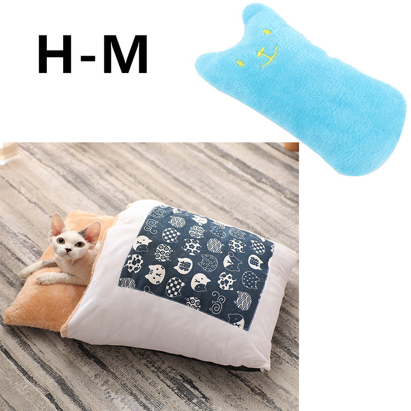 Winter Warm Cat Closed Removable And Washable Quilt Pets Fashion