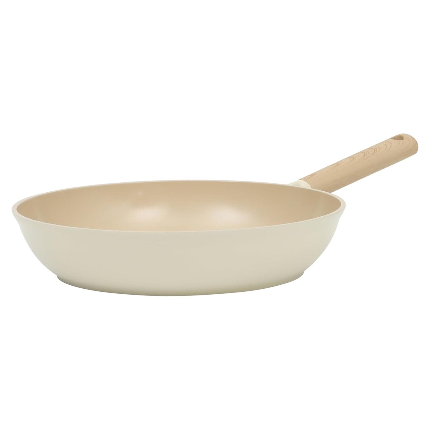 Gibson Elite Folkstone 12 Inch Ceramic Nonstick Cast Aluminum Frypan in Beige LuxuryLifeWay Online Store