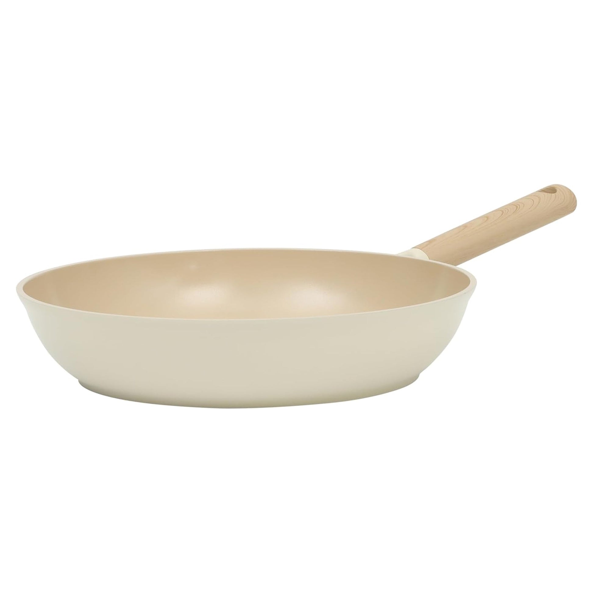 Gibson Elite Folkstone 12 Inch Ceramic Nonstick Cast Aluminum Frypan in Beige LuxuryLifeWay Online Store