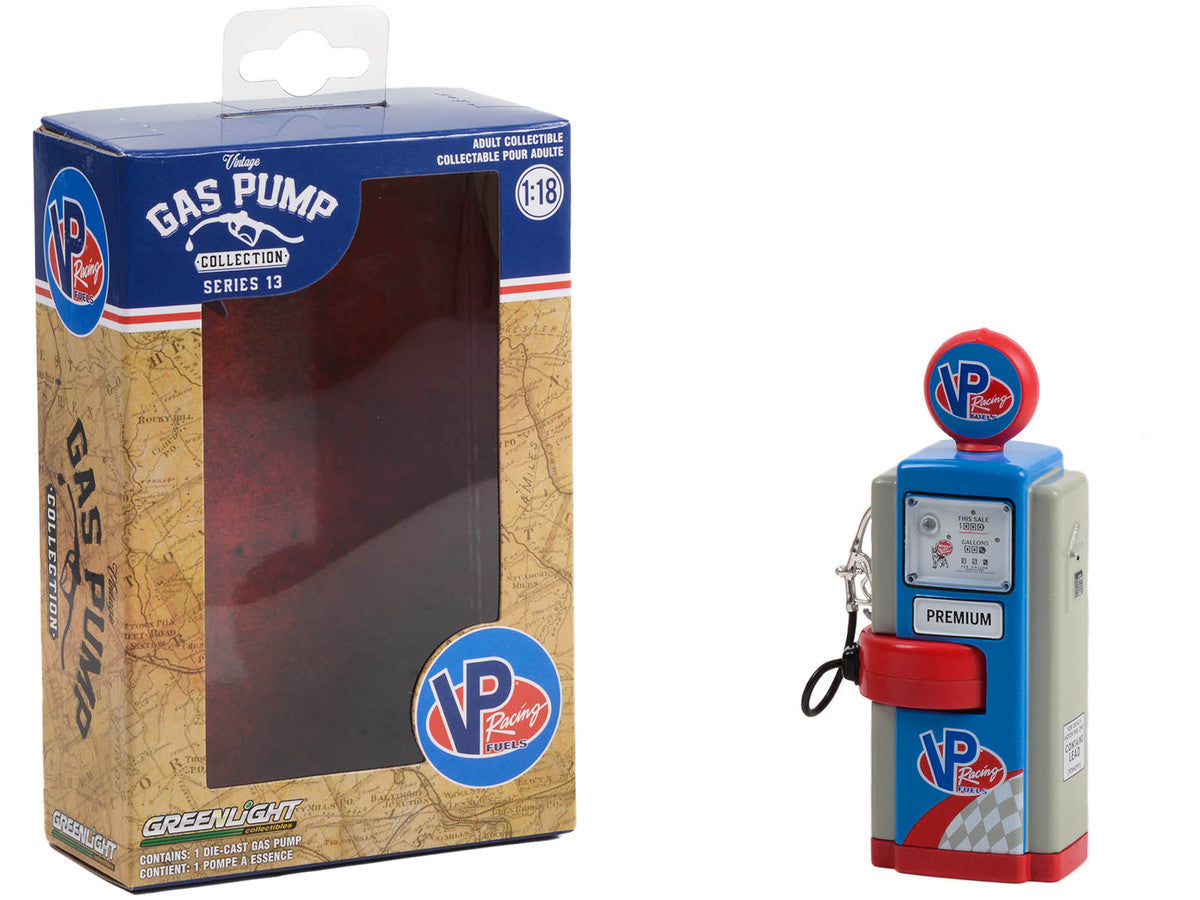 1948 Wayne 100-A Gas Pump "VP Racing Fuels" Blue and Gray "Vintage Gas Pumps" Series 13 1/18 Diecast Model by Greenlight LuxuryLifeWay Online Store