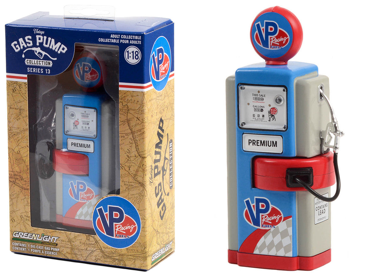 1948 Wayne 100-A Gas Pump "VP Racing Fuels" Blue and Gray "Vintage Gas Pumps" Series 13 1/18 Diecast Model by Greenlight LuxuryLifeWay Online Store