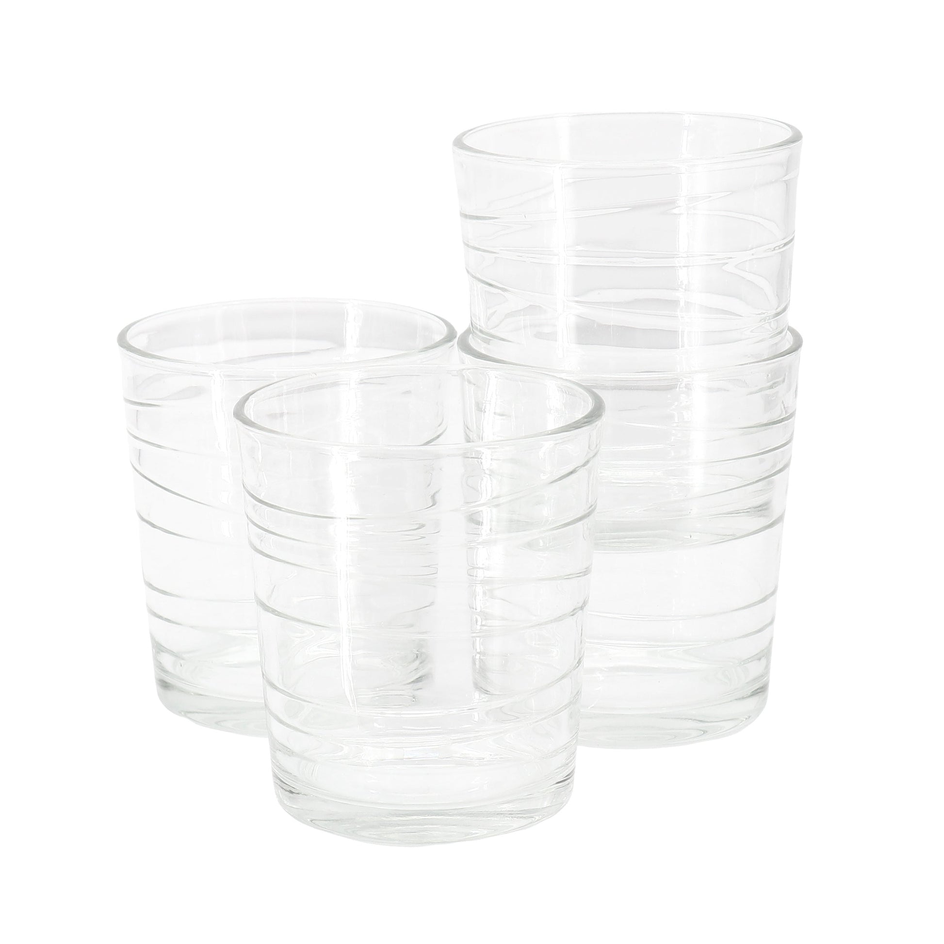 Gibson Home 4 Piece 13.5 Ounce Swirl Double Old-Fashioned Glassware Set LuxuryLifeWay Online Store
