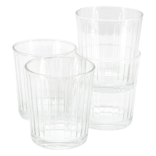 Gibson Home Moonstone 4 Piece 13.5 Ounce Double Old-Fashioned Glass Set LuxuryLifeWay Online Store