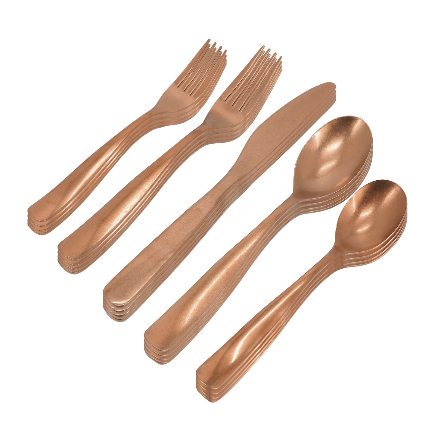 Gibson Home Hulton 20 Piece Stainless Steel Flatware Set in Matte Bronze LuxuryLifeWay Online Store