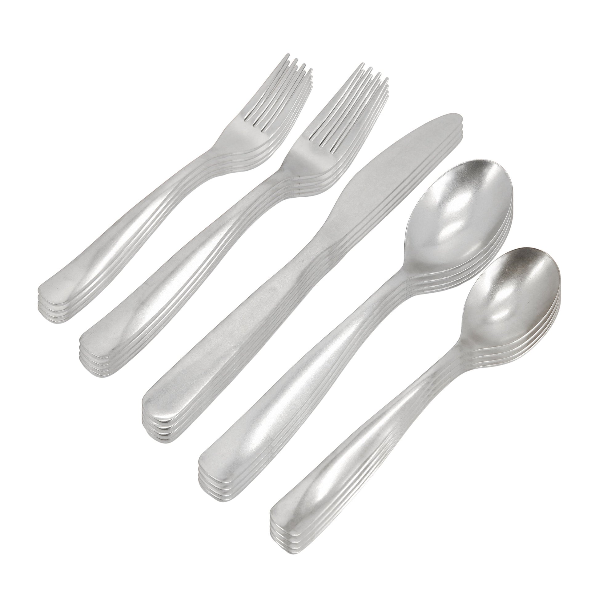 Gibson Home Hulton 20 Piece Stainless Steel Flatware Set in Silver LuxuryLifeWay Online Store