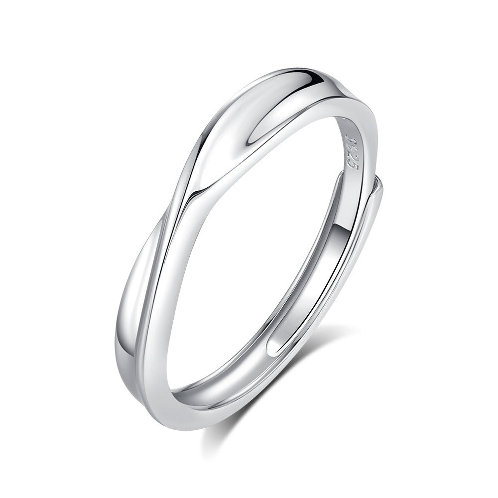S925 Silver Adjustable Ring For Couples LadyShow.Store