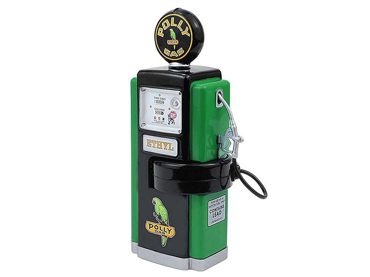 1948 Wayne 100-A Gas Pump "Polly Gas" Black and Green "Vintage Gas Pumps" Series 17 1/18 Diecast Replica by Greenlight LuxuryLifeWay Online Store