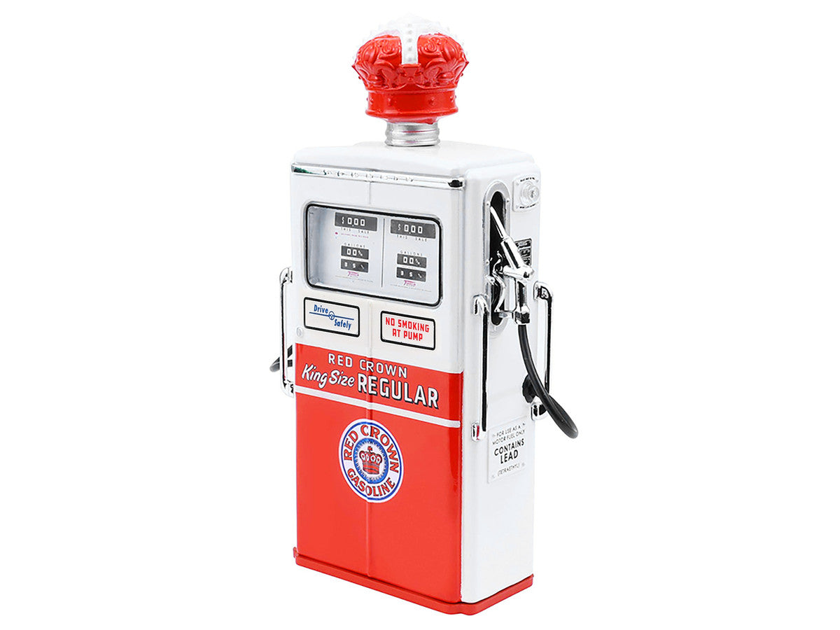 1954 Tokheim 350 Twin Gas Pump "Red Crown Gasoline" White and Red "Vintage Gas Pumps" Series 17 1/18 Diecast Replica by Greenlight LuxuryLifeWay Online Store