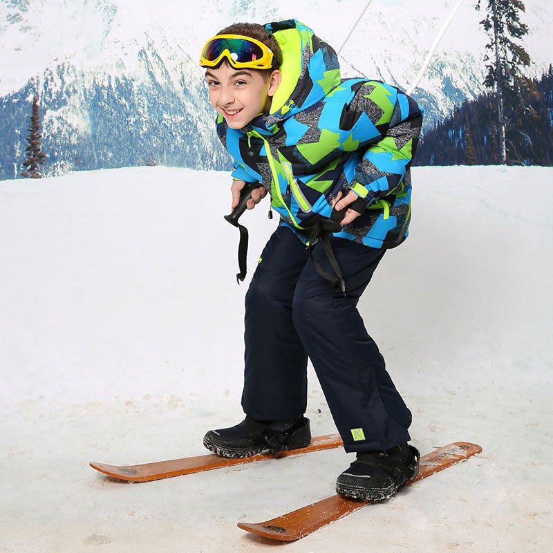 Boys' Ski Suit Set 2016 Windproof Outdoor Jacket Pi-Mart