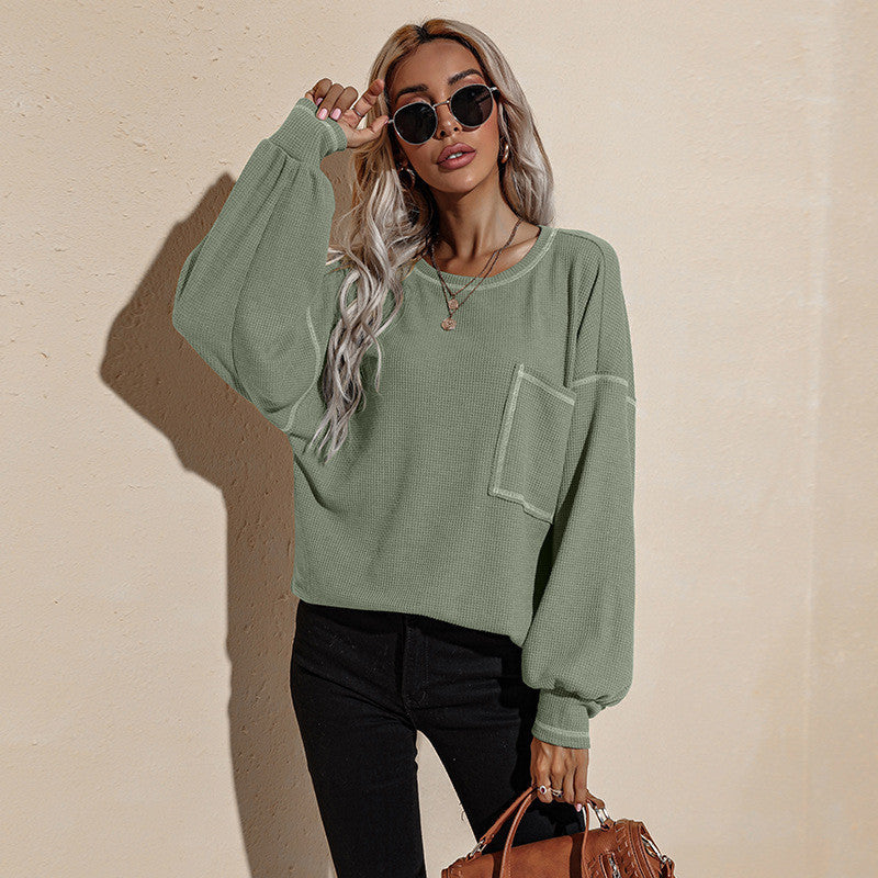 Women's Long-sleeved T-shirt Loose Long-sleeved Sweater