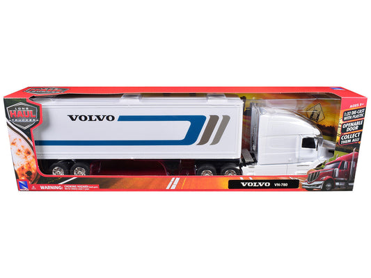 Volvo VN-780 Truck with Dry Van Trailer White "Long Haul Truckers" Series 1/32 Diecast Model by New Ray LuxuryLifeWay Online Store