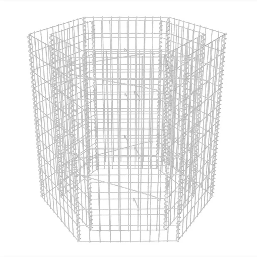 Hexagonal Gabion Raised Bed 39.4"x35.4"x39.4" LuxuryLifeWay Online Store