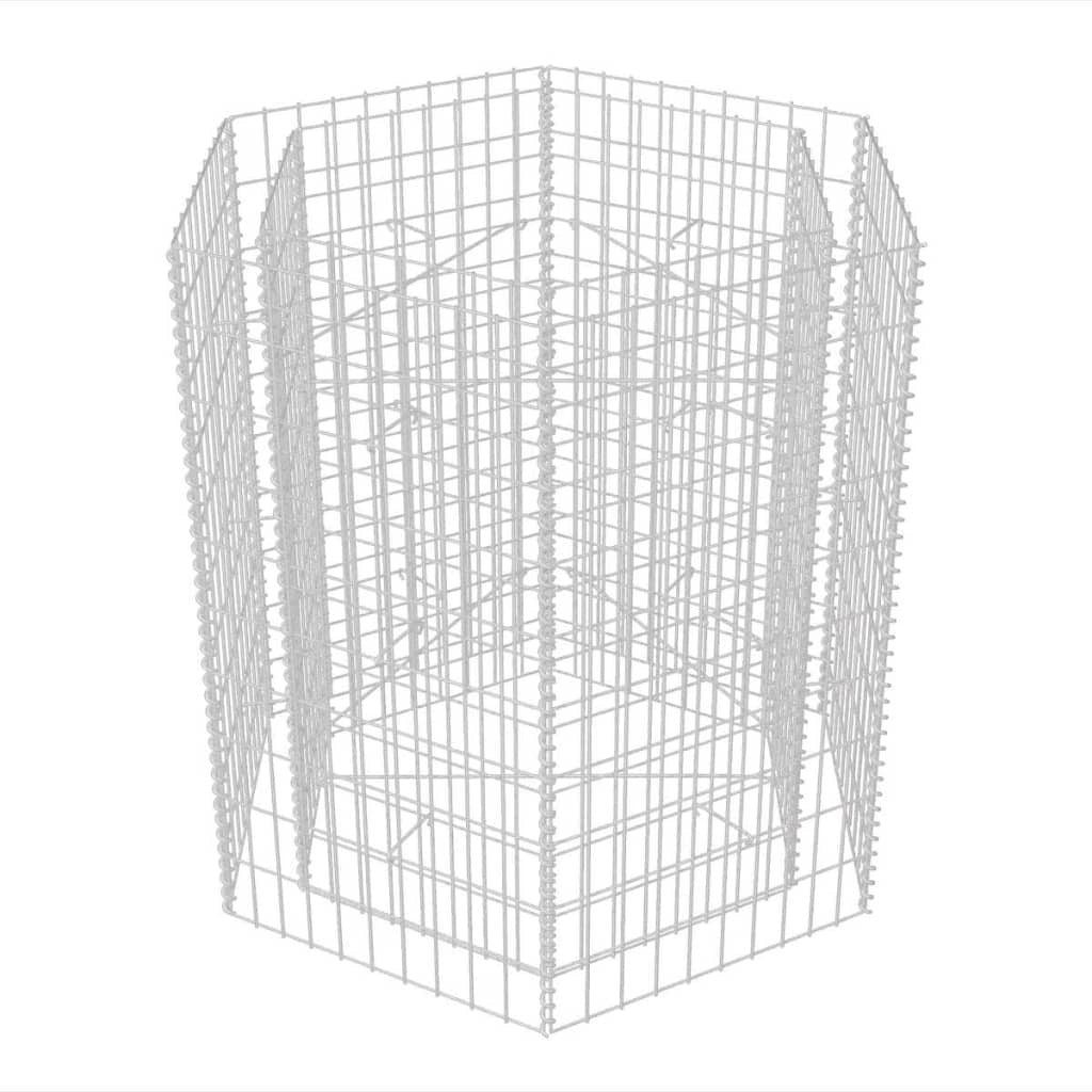 Hexagonal Gabion Raised Bed 39.4"x35.4"x39.4" LuxuryLifeWay Online Store