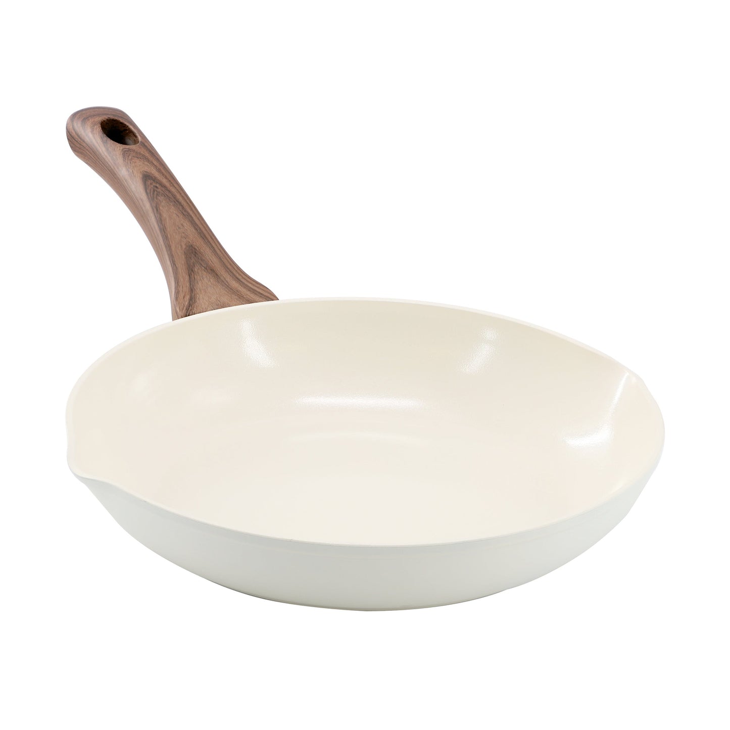Oster Amberg Choice 8 Inch Ceramic Nonstick Forged Aluminum Frying Pan in Off-White LuxuryLifeWay Online Store