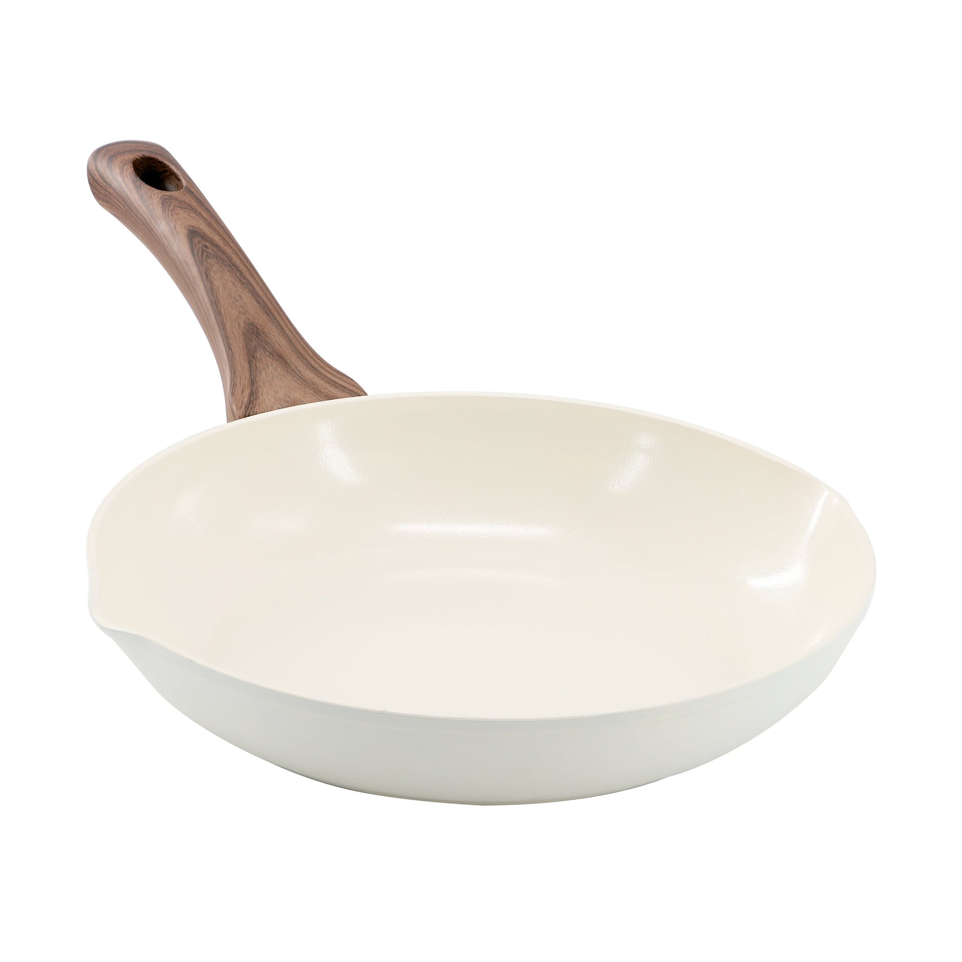 Oster Amberg Choice 8 Inch Ceramic Nonstick Forged Aluminum Frying Pan in Off-White LuxuryLifeWay Online Store