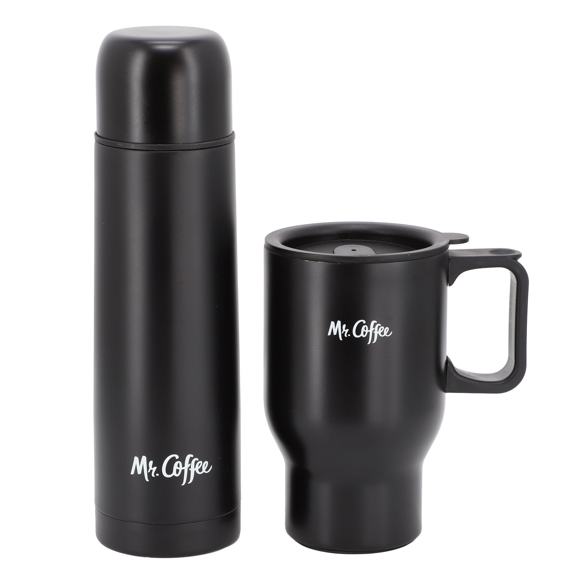 Mr. Coffee Javelin 2 Piece Thermal Bottle and Travel Mug Set in Black LuxuryLifeWay Online Store