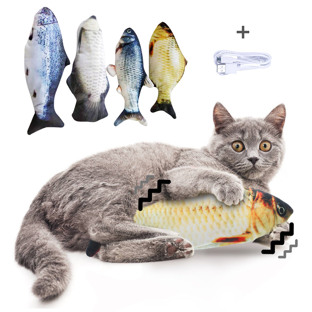 Without Cat Nip Version - Electric Jumping Fish Simulation Electric Fish Toy Pets Fashion