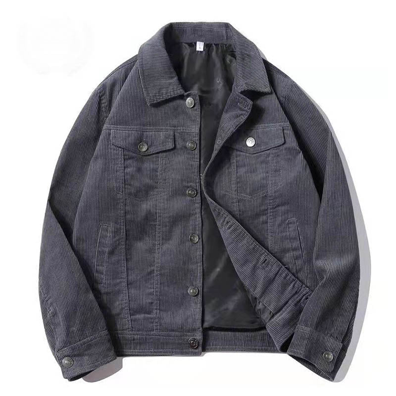 Men's Retro Corduroy Jacket for Spring and Autumn Pi-Mart