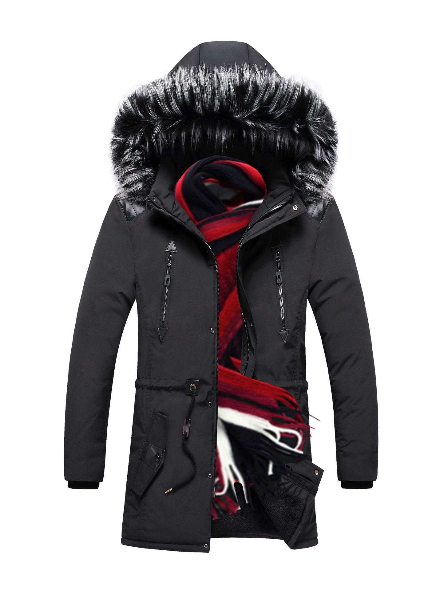 Men Thick Parka Coat Winter Warm Hooded CJD